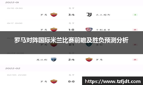 罗马对阵国际米兰比赛前瞻及胜负预测分析