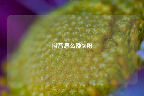 抖音怎么涨50粉